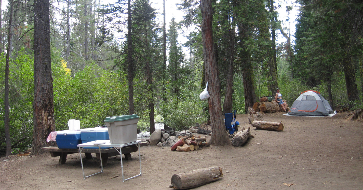 Campground by lake tahoe