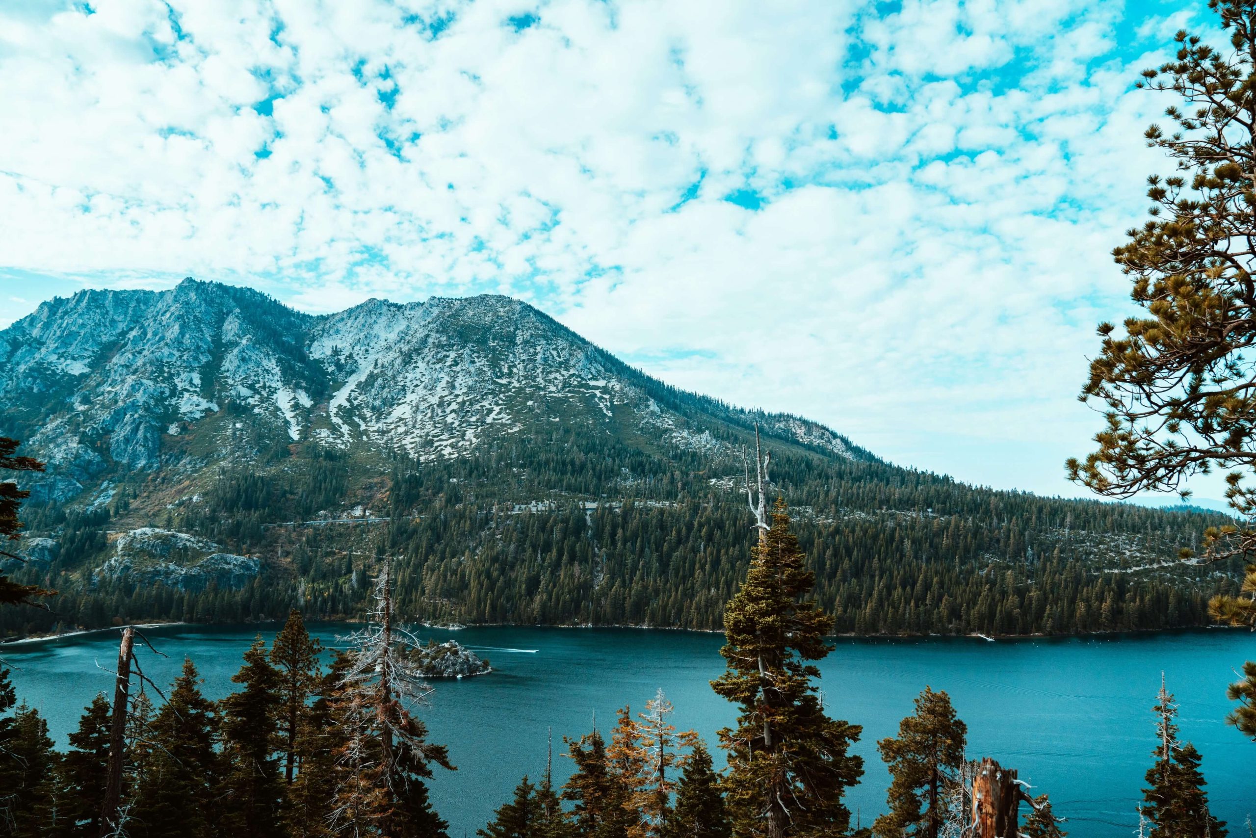 best views of Lake Tahoe with a mountain lake and trees