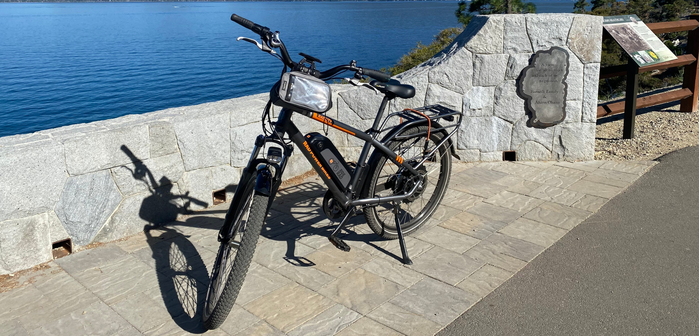 bike on the east shore trail in lake tahoe